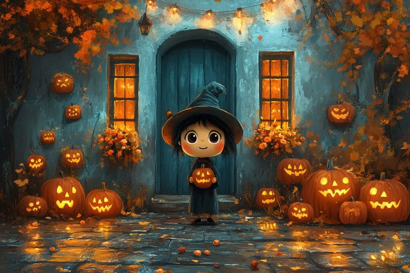 Halloween-Illustration in digitaler Kunst