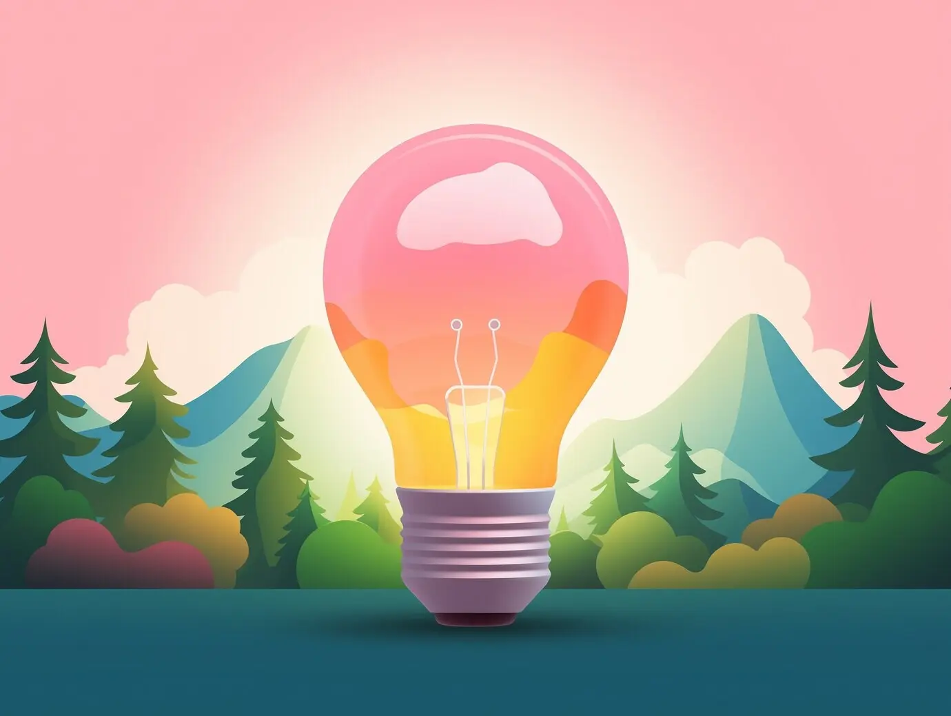 Lampendesign im Stil digitaler Kunst