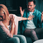 Couple fighting about money - financial infidelity