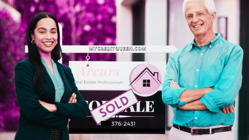 beautiful black woman realtor sales home to older man