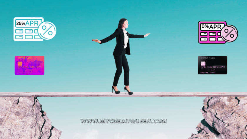 woman in a business suit balancing on a wooden beam