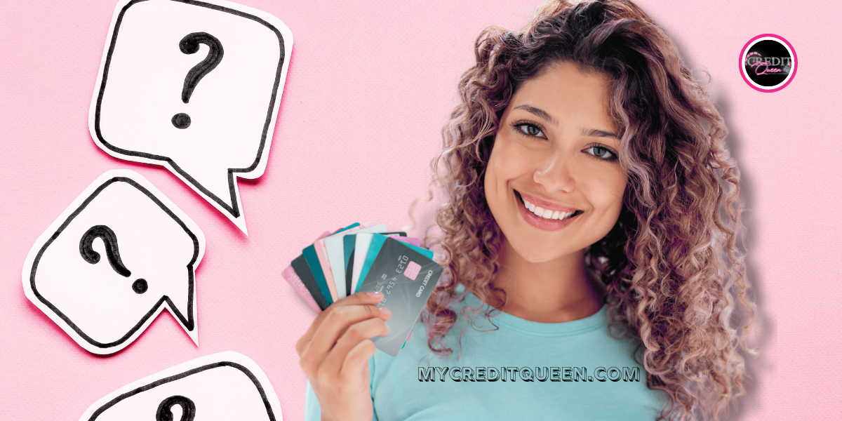 Woman smiling holding a lot of credit cards