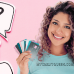 Woman smiling holding a lot of credit cards