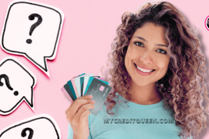 Woman smiling holding a lot of credit cards